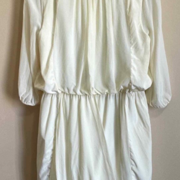 TIBI Ivory Silk,  Pleated, Bubble Hem Dress - NWT Size 4 - Picture 5 of 6